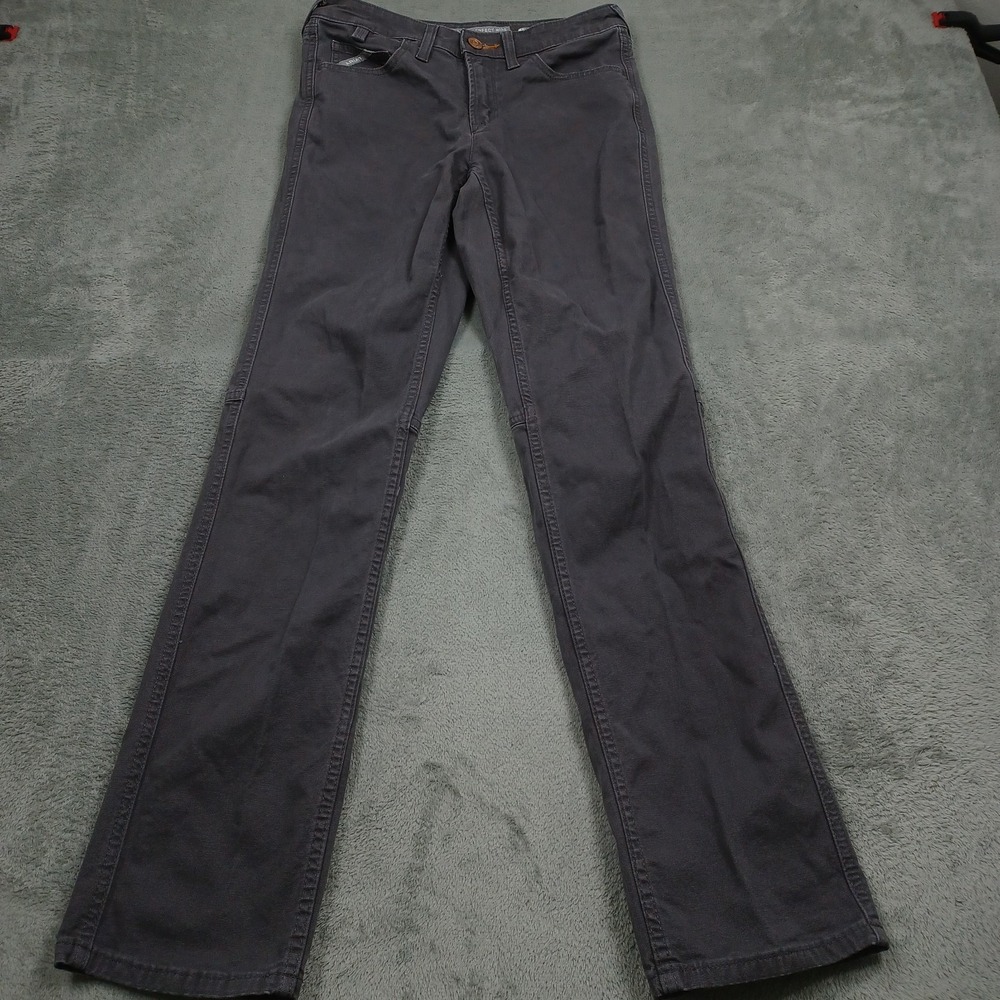 Ariat Jeans Womens 27 Gray Denim Straight Mid Rise Cowgirl Western Distressed